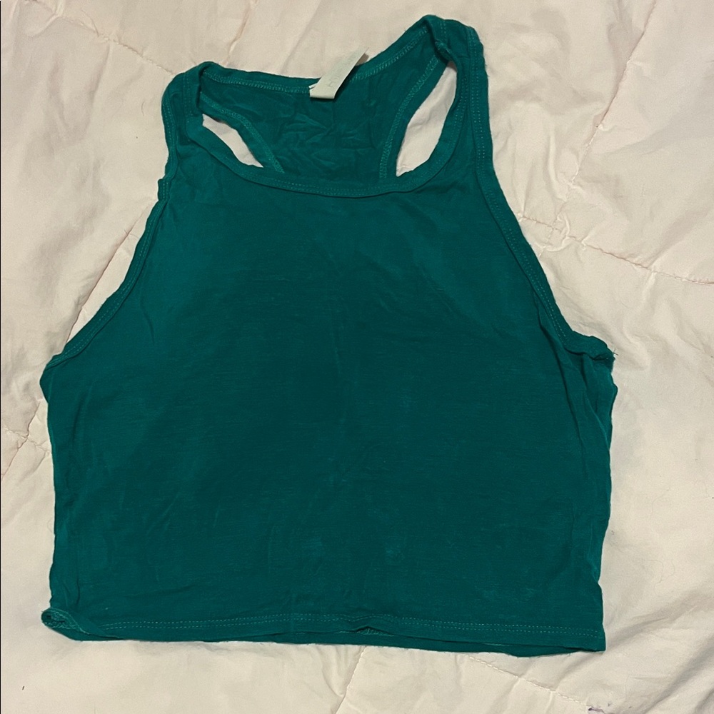 Hello Miss Teal Crop Top